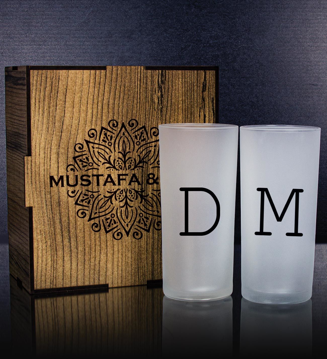 eJOYA Kişiye Özel Kutusunda 2'li Rakı Bardağı Hediye Seti 107168