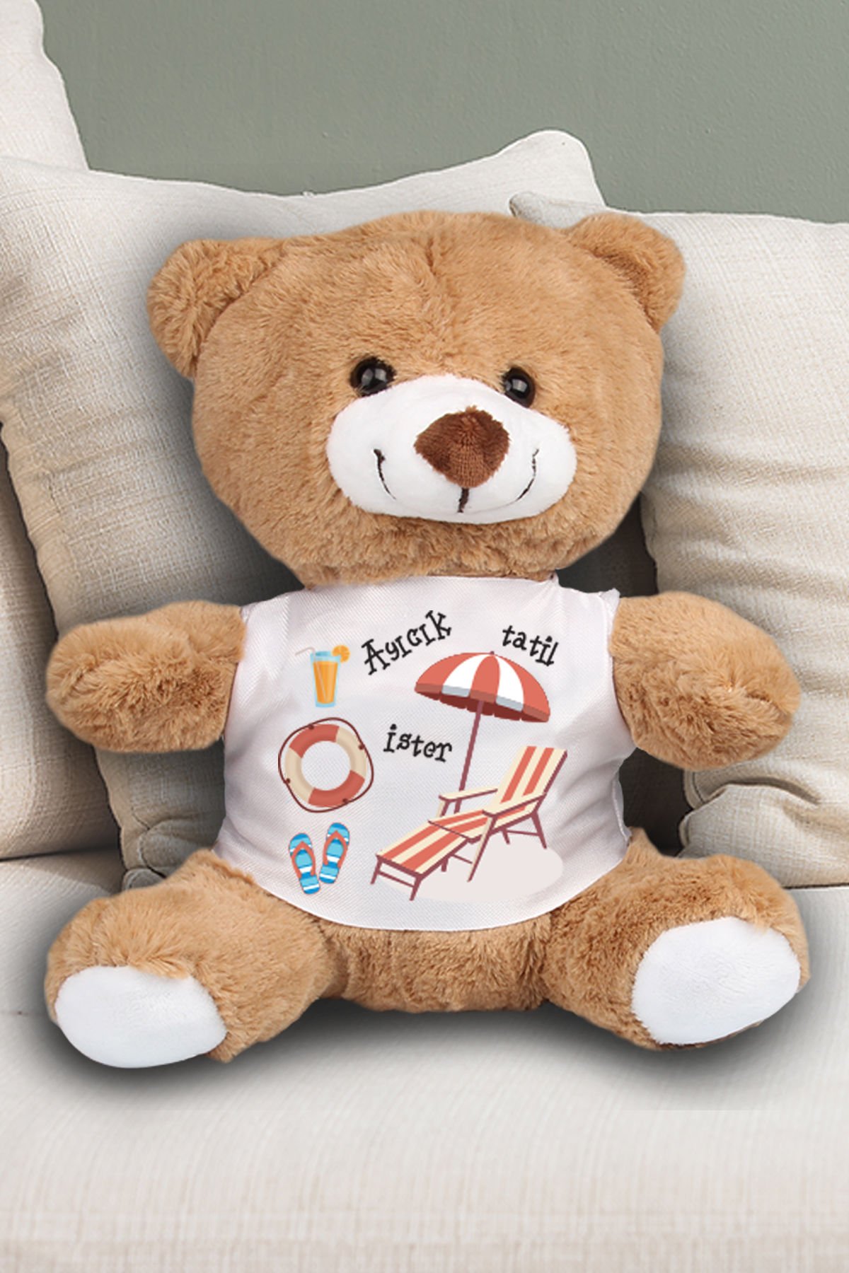 eJOYA Ayıcık Tatil İster Temalı Peluş Ayıcık 23 cm 82196