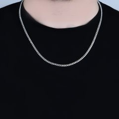 eJOYA Erkek Gümüş Sıkı Gurmet 4,3 mm Zincir Kolye 84677