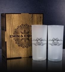 eJOYA Kişiye Özel Kutusunda 2'li Rakı Bardağı Hediye Seti 107172