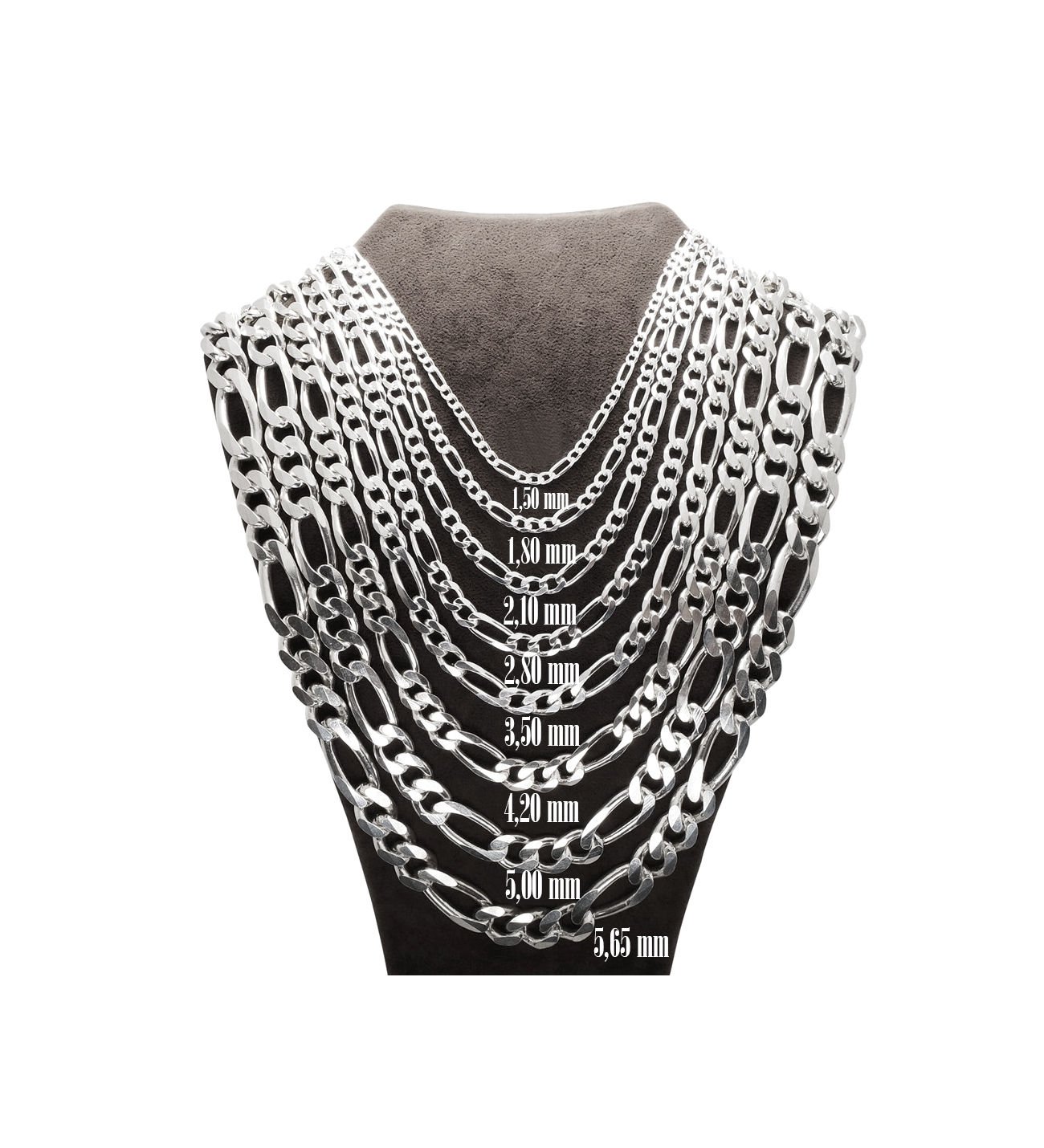 eJOYA Erkek Gümüş Figaro Zincir Kolye 84680