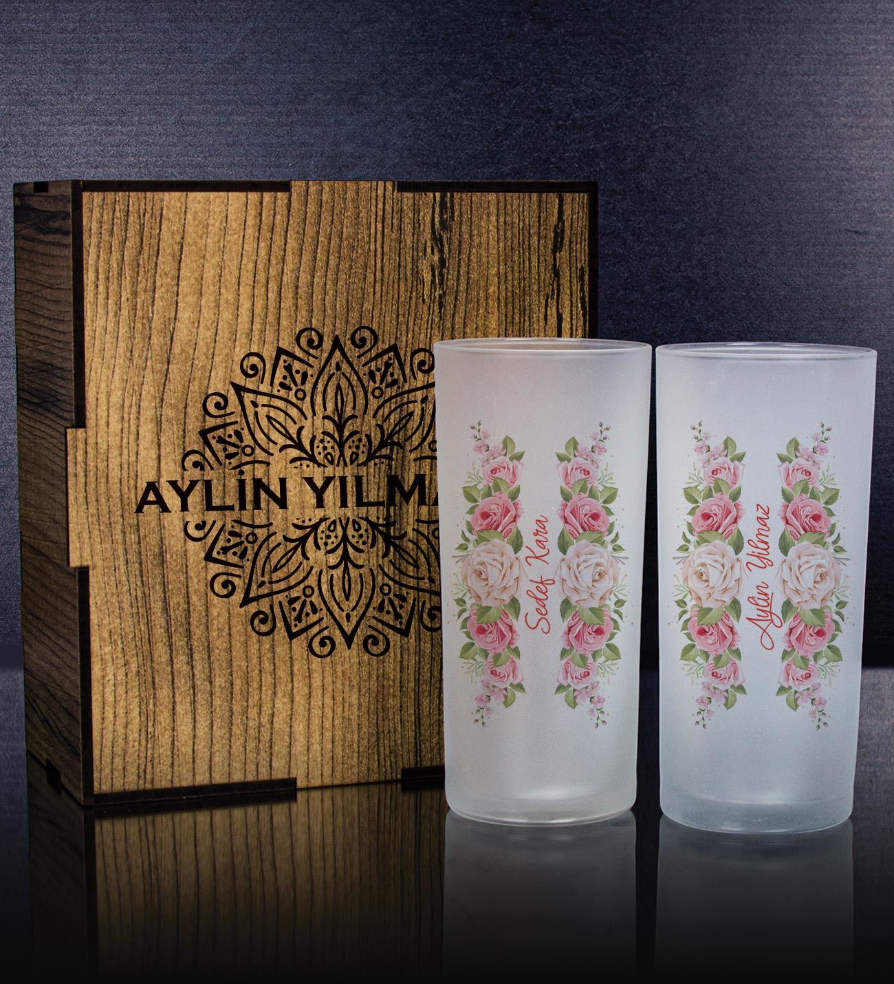 eJOYA Kişiye Özel Kutusunda 2'li Rakı Bardağı Hediye Seti 107178