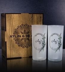 eJOYA Kişiye Özel Kutusunda 2'li Rakı Bardağı Hediye Seti 107180
