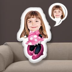 eJOYA Kişiye Özel Fotoğraflı  Pembe Minnie Yastık 115319