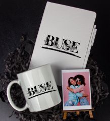 eJOYA Kişiye Özel İsimli Defter Kalem Kupa Ve Fotoğraflık Hediye Seti 85910