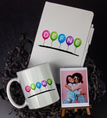 eJOYA Kişiye Özel Tasarım Defter Kalem Kupa Ve Fotoğraflık Hediye Seti 85913