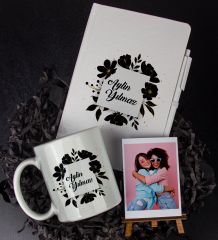 eJOYA Kişiye Özel İsim Temalı Defter Kalem Kupa Ve Fotoğraflık Hediye Seti 85964