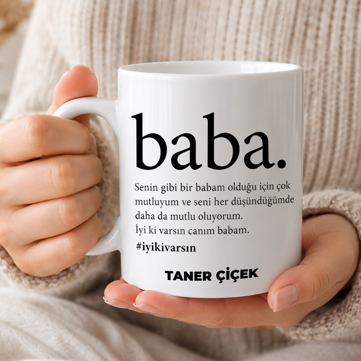 eJOYA Babalar Günü Temalı Kişiye Özel Kupa Bardak 116530