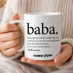 eJOYA Babalar Günü Temalı Kişiye Özel Kupa Bardak 116530