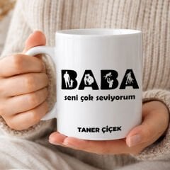 eJOYA Babalar Günü Temalı Kişiye Özel Kupa Bardak 116533