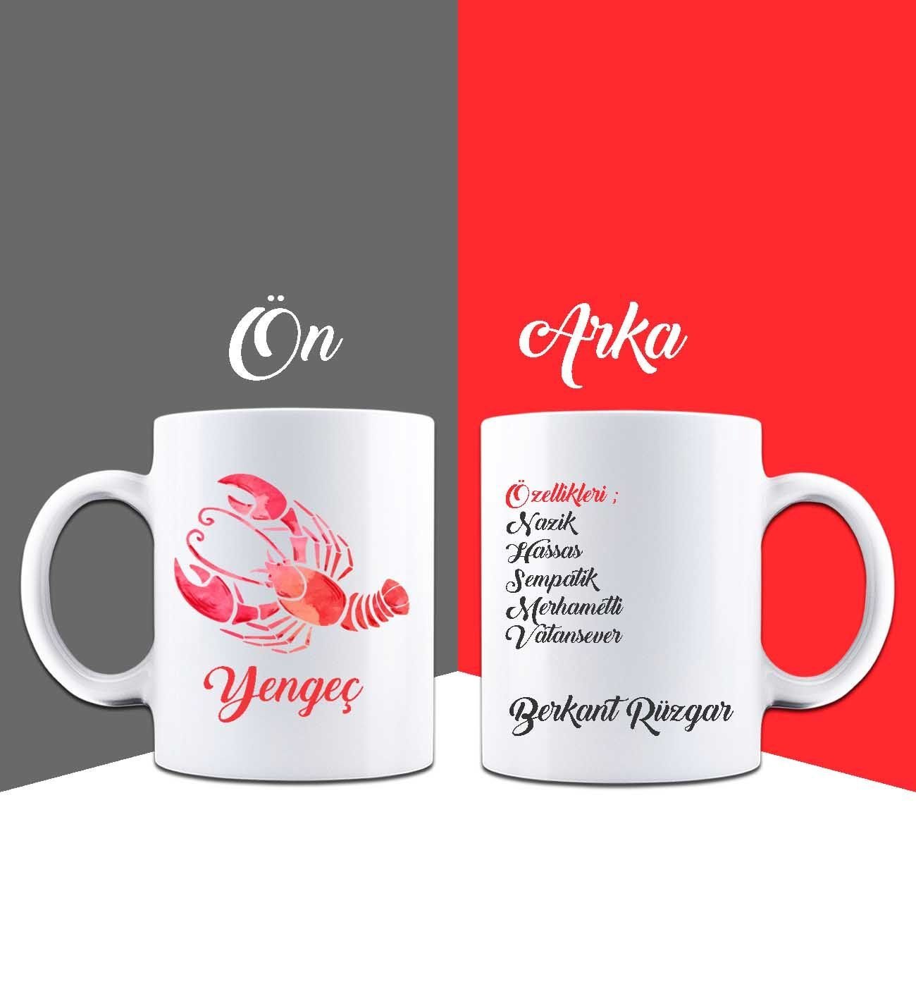 eJOYA Kişiye Özel Yengeç Burcu Kupa Bardak 85937