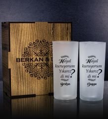 eJOYA Kişiye Özel Kutusunda 2'li Rakı Bardağı Hediye Seti 107198