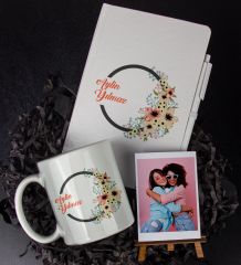 eJOYA Kişiye Özel İsim Temalı Defter Kalem Kupa Ve Fotoğraflık Hediye Seti 85971