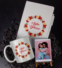 eJOYA Kişiye Özel İsim Temalı Defter Kalem Kupa Ve Fotoğraflık Hediye Seti 85973