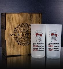 eJOYA Kişiye Özel Kutusunda 2'li Rakı Bardağı Hediye Seti 107202