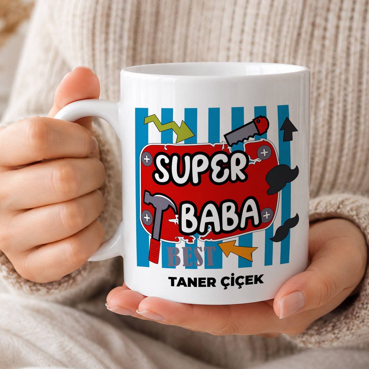 eJOYA Babalar Günü Temalı Kişiye Özel Kupa Bardak 116539