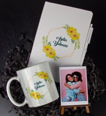 eJOYA Kişiye Özel İsim Temalı Defter Kalem Kupa Ve Fotoğraflık Hediye Seti 85976