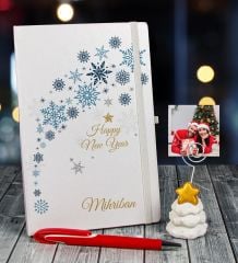 eJOYA Yeni Yıla Özel Defter Kalem Ve Fotoğraflı Çam Ağacı Notluk Hediye Seti 110662