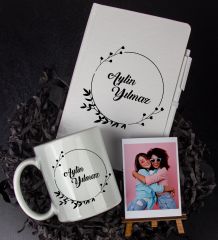 eJOYA Kişiye Özel İsim Temalı Defter Kalem Kupa Ve Fotoğraflık Hediye Seti 85979