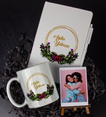 eJOYA Kişiye Özel İsim Temalı Defter Kalem Kupa Ve Fotoğraflık Hediye Seti 85981