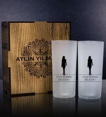 eJOYA Kişiye Özel Kutusunda 2'li Rakı Bardağı Hediye Seti 107209