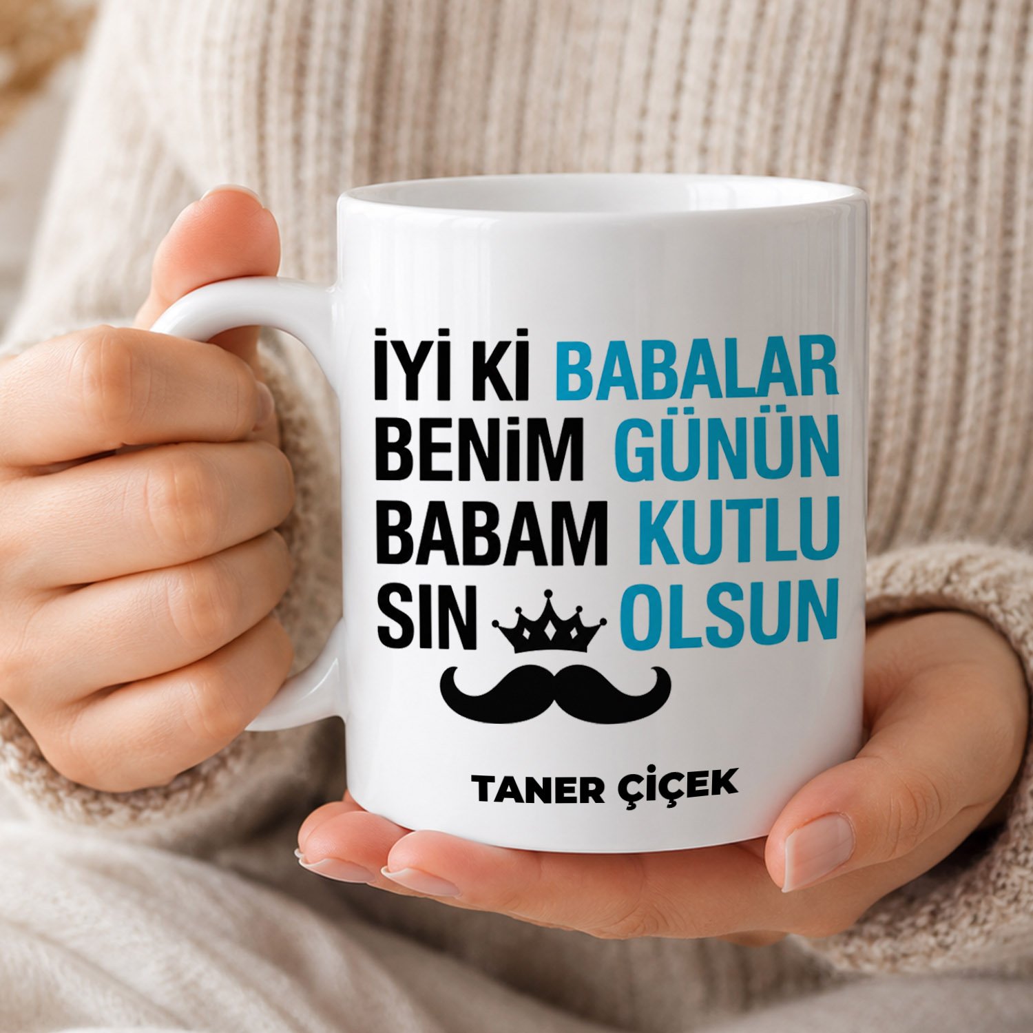 eJOYA Babalar Günü Temalı Kişiye Özel Kupa Bardak 116546