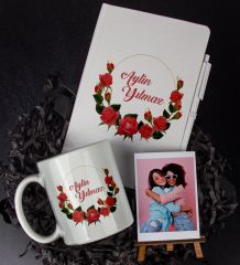 eJOYA Kişiye Özel İsim Temalı Defter Kalem Kupa Ve Fotoğraflık Hediye Seti 85984