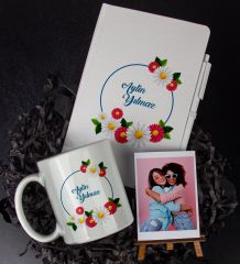 eJOYA Kişiye Özel İsim Temalı Defter Kalem Kupa Ve Fotoğraflık Hediye Seti 85986