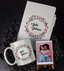 eJOYA Kişiye Özel İsim Temalı Defter Kalem Kupa Ve Fotoğraflık Hediye Seti 85987