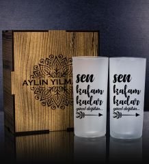 eJOYA Kişiye Özel Kutusunda 2'li Rakı Bardağı Hediye Seti 107215