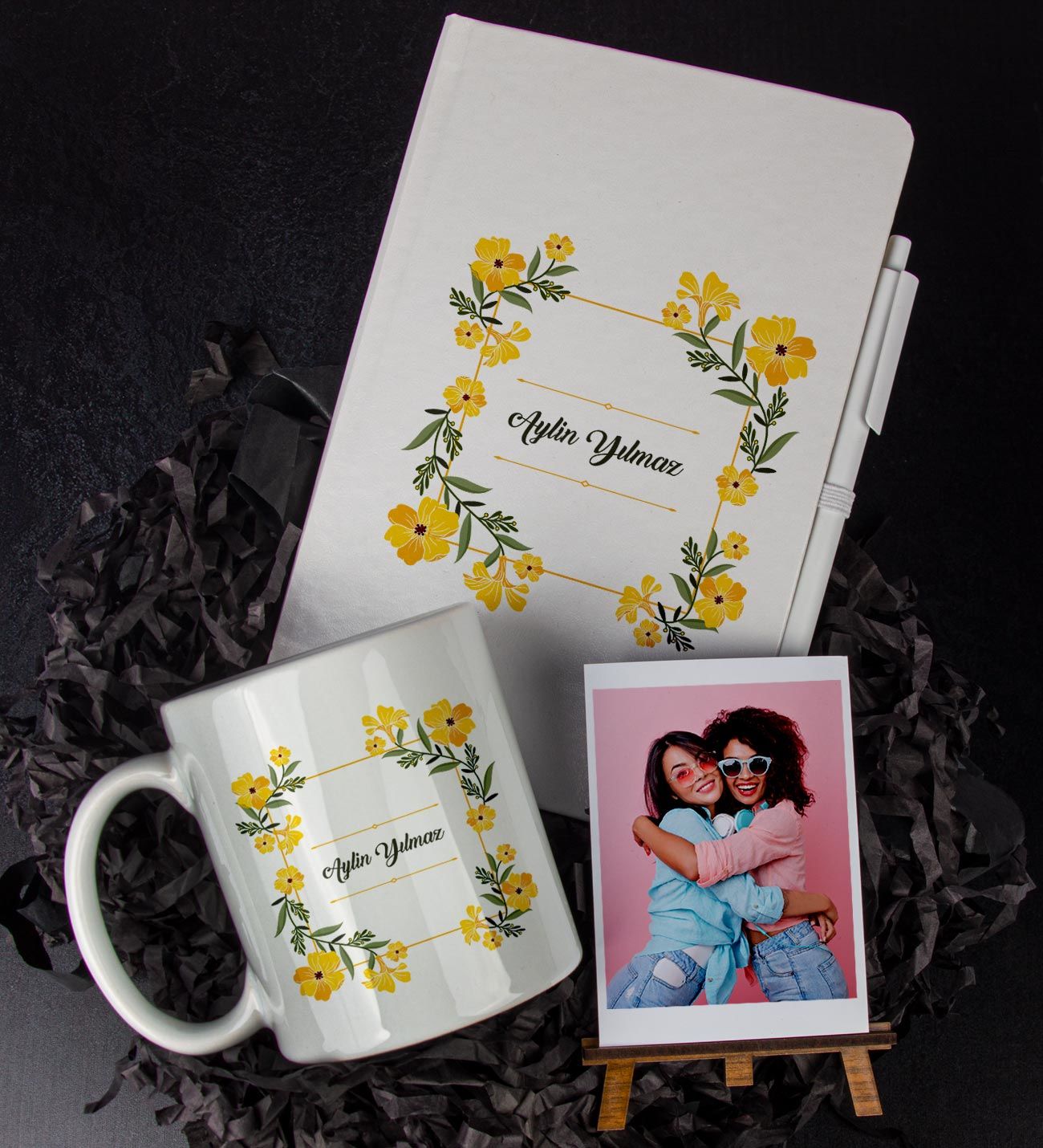 eJOYA Kişiye Özel İsim Temalı Defter Kalem Kupa Ve Fotoğraflık Hediye Seti 85988