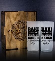 eJOYA Kişiye Özel Kutusunda 2'li Rakı Bardağı Hediye Seti 107223