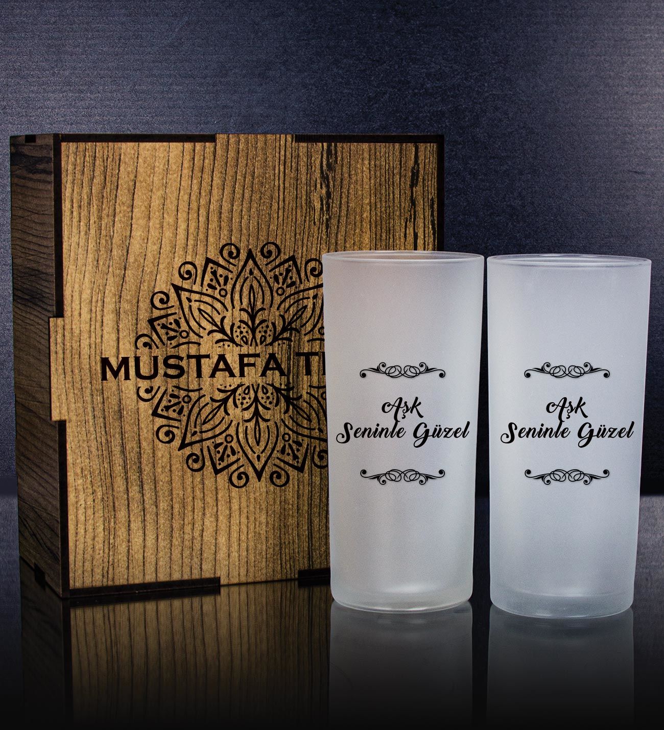 eJOYA Kişiye Özel Kutusunda 2'li Rakı Bardağı Hediye Seti 107227