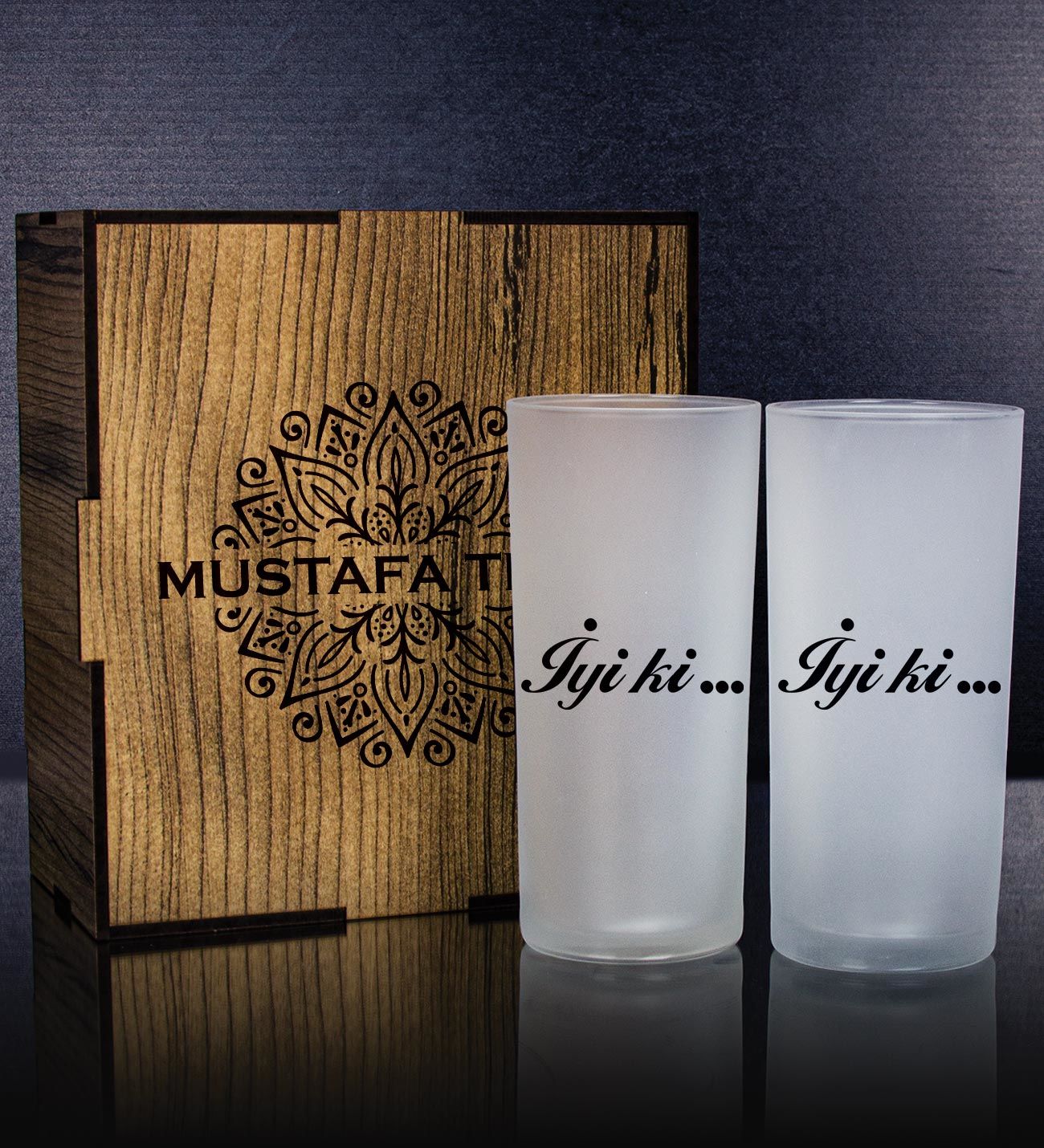 eJOYA Kişiye Özel Kutusunda 2'li Rakı Bardağı Hediye Seti 107228