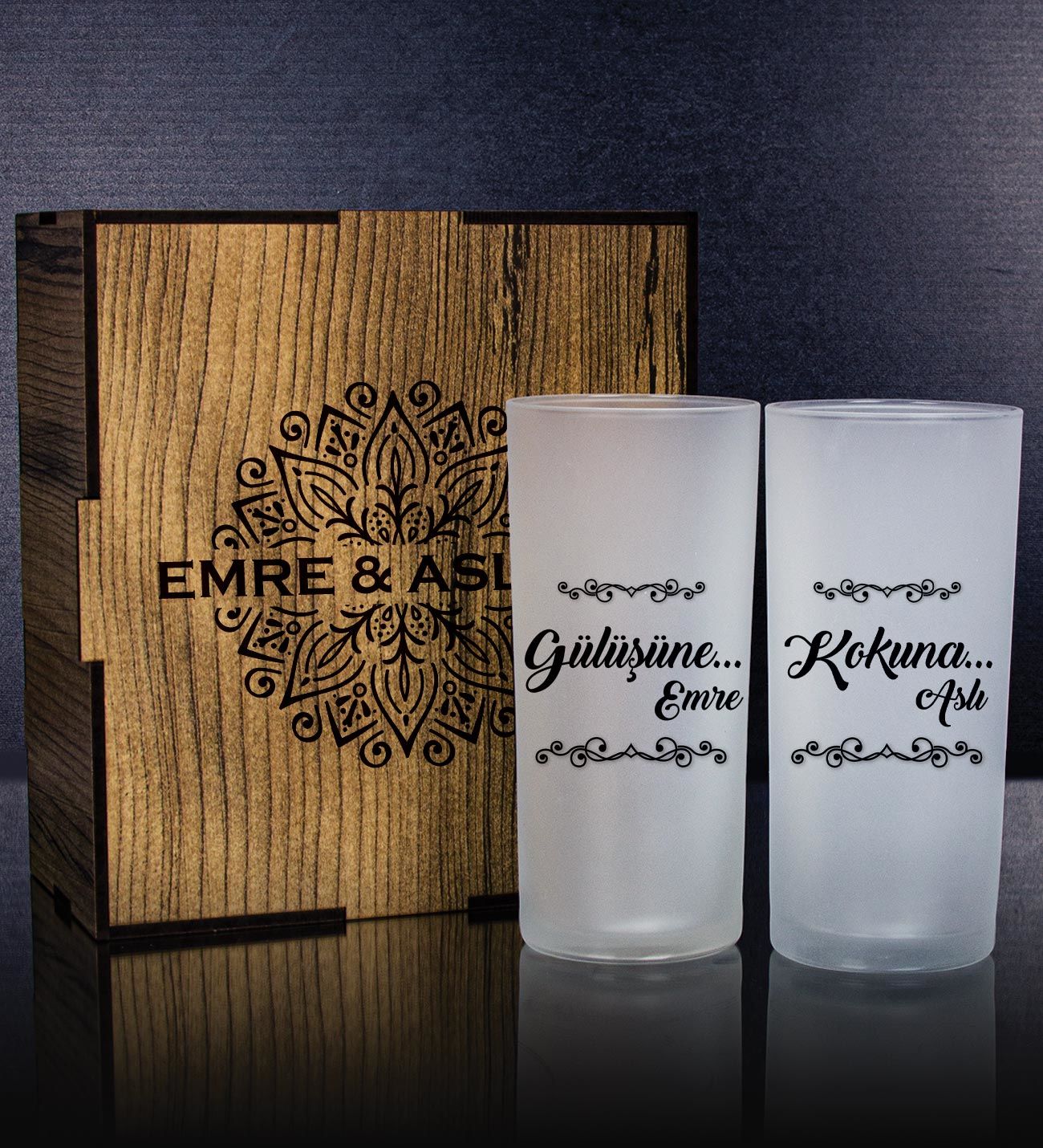 eJOYA Kişiye Özel Kutusunda 2'li Rakı Bardağı Hediye Seti 107229