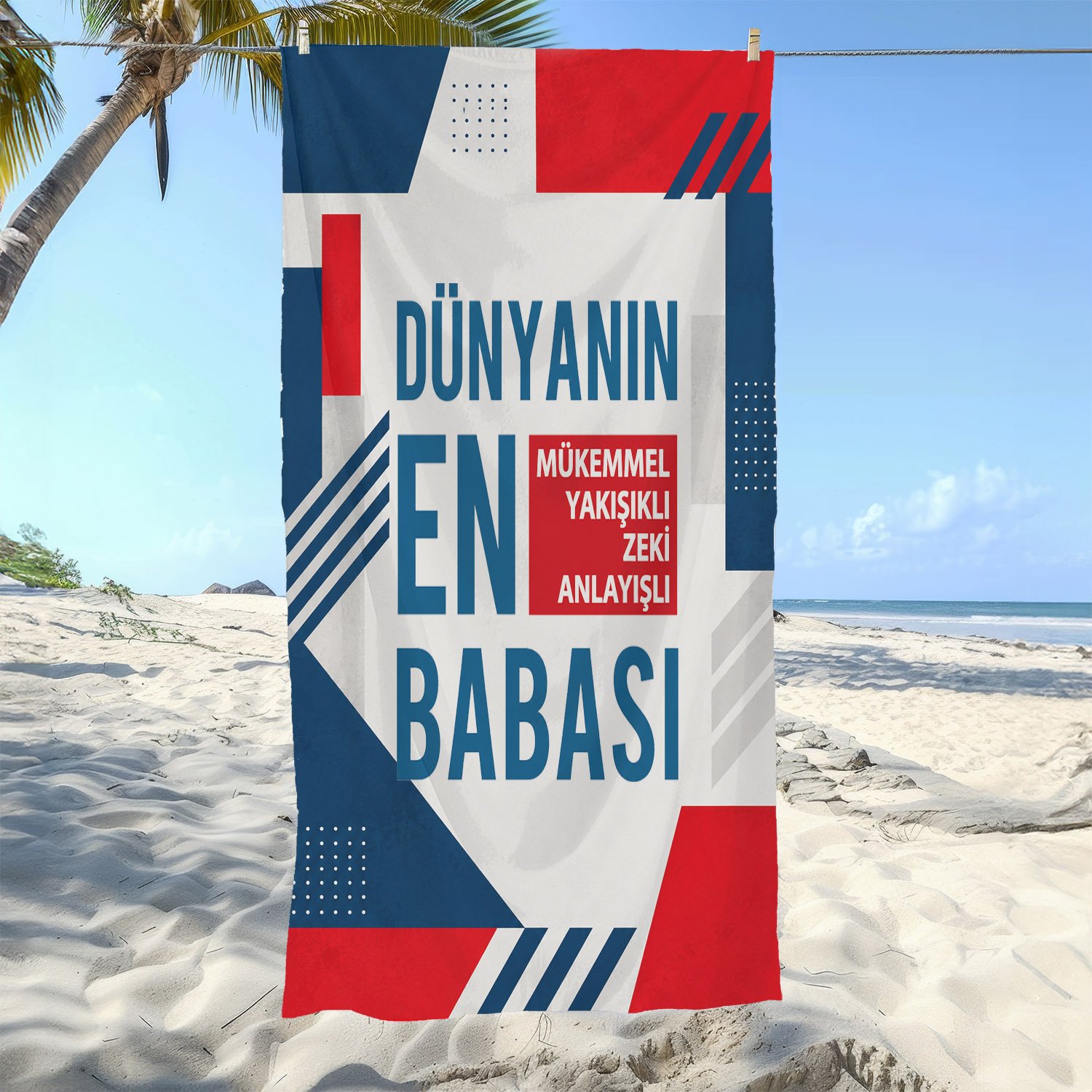 eJOYA Babalara Özel Fotoğraflı Plaj ve Spor Havlusu 116575