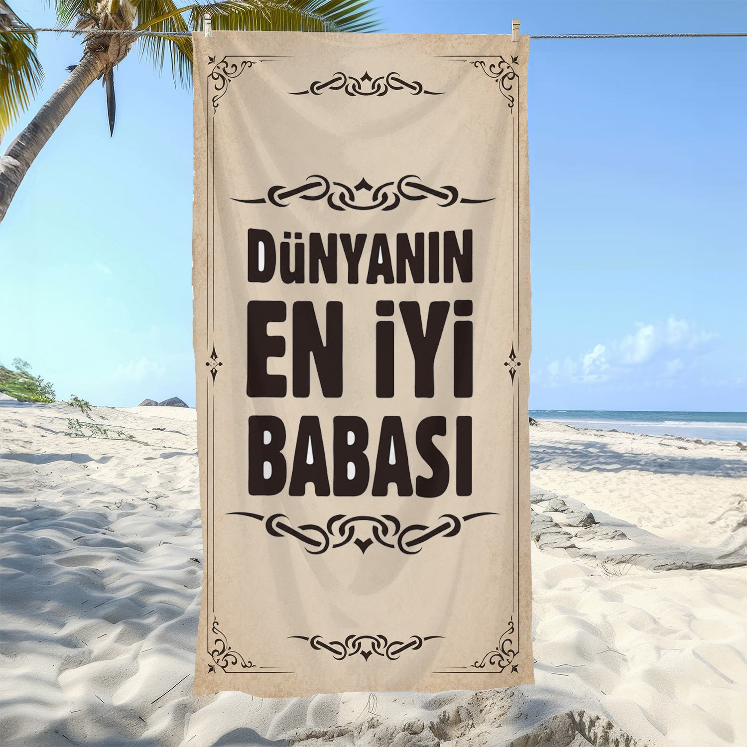 eJOYA Babalara Özel Fotoğraflı Plaj ve Spor Havlusu 116576