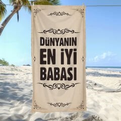 eJOYA Babalara Özel Fotoğraflı Plaj ve Spor Havlusu 116576