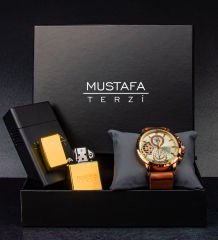 eJOYA Kişiye Özel Kutusunda Zippo Model Çakmak Sigara Tabakası Ve Saat Erkek Hediye Seti 88510