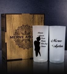 eJOYA Kişiye Özel Kutusunda 2'li Rakı Bardağı Hediye Seti 107241