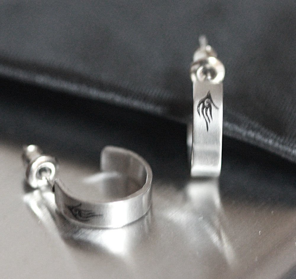 eJOYA Erkek Küpe Tribal Tüy 4mm 74265