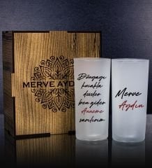 eJOYA Kişiye Özel Kutusunda 2'li Rakı Bardağı Hediye Seti 107242