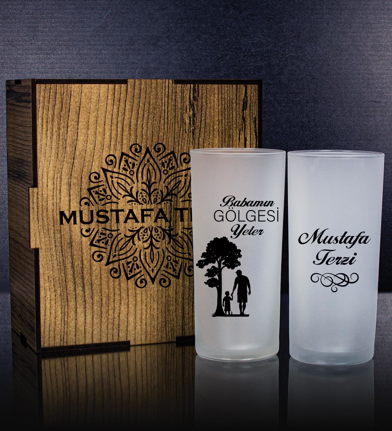 eJOYA Kişiye Özel Kutusunda 2'li Rakı Bardağı Hediye Seti 107243