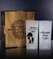 eJOYA Kişiye Özel Kutusunda 2'li Rakı Bardağı Hediye Seti 107243