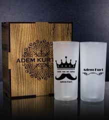 eJOYA Kişiye Özel Kutusunda 2'li Rakı Bardağı Hediye Seti 107244