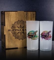 eJOYA Kişiye Özel Kutusunda 2'li Rakı Bardağı Hediye Seti 111297