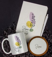 eJOYA Kişiye Özel Defter Kalem Kupa Ve Bardak Altlığı Hediye Seti 103683
