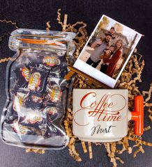 eJOYA Kişiye Özel Kupa & Coffex Kahveli Şeker & Fotoğraflık Hediye Kutusu 111139