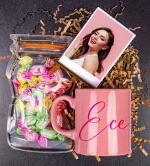 eJOYA Kişiye Özel Kupa & Meyveli Şeker & Fotoğraflık Hediye Kutusu 111142