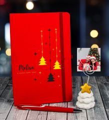 eJOYA Yeni Yıla Özel Defter Kalem Ve Fotoğraflı Çam Ağacı Notluk Hediye Seti 91084
